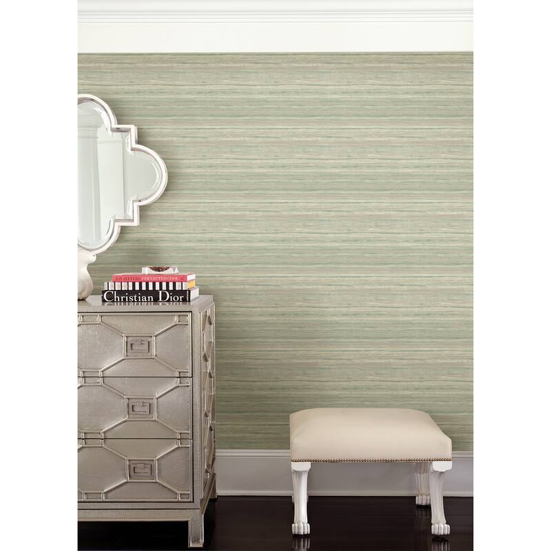Kenneth James Arakan Sage Stripe Wallpaper - 20.5in x 396in x 0.025in