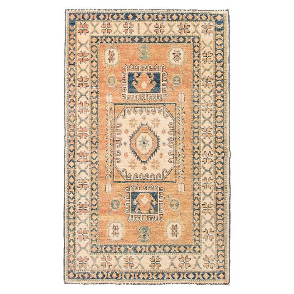 ECARPETGALLERY Hand-knotted Finest Ghazni Copper Wool Rug - 3'7 x 5'10