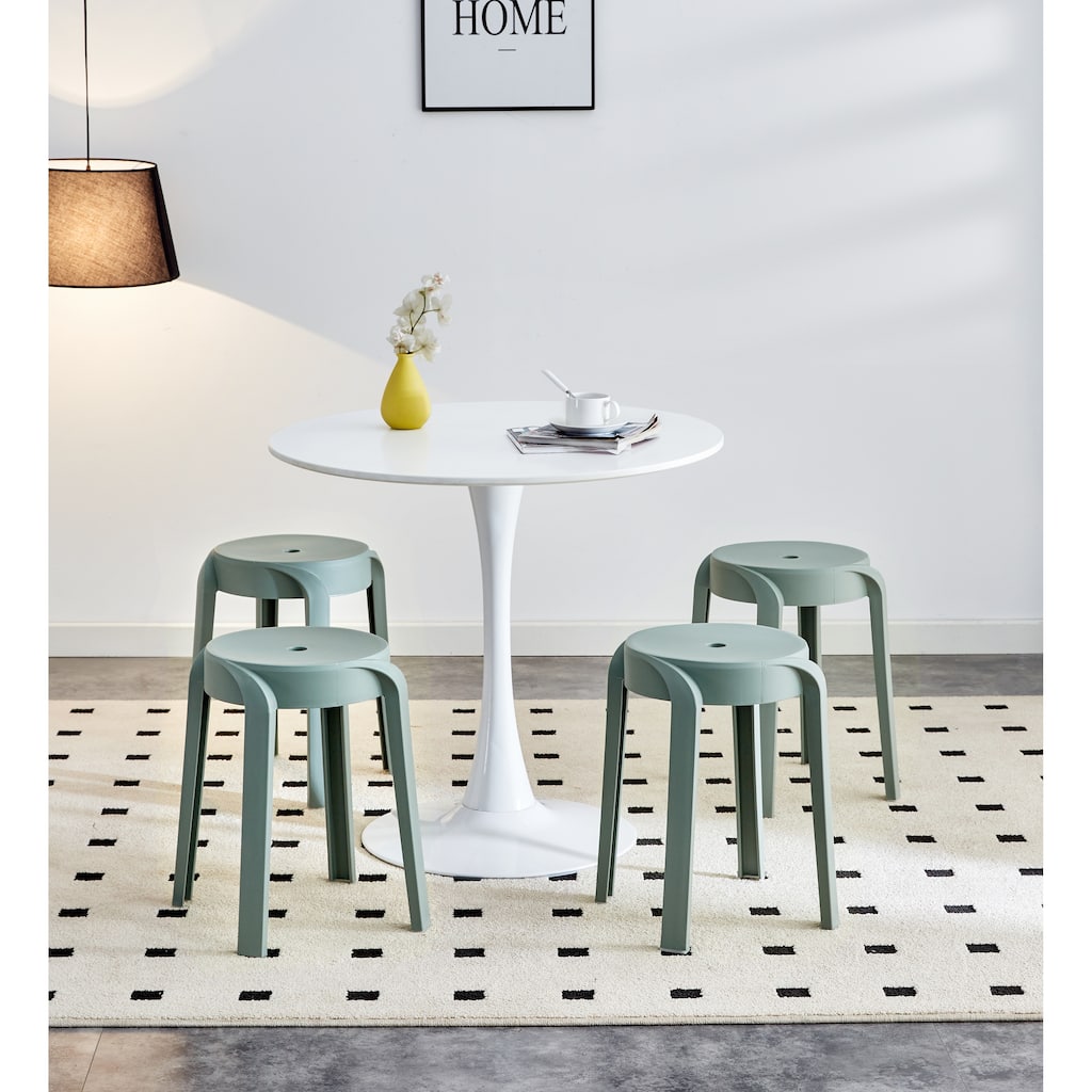 6 Pack Stackable Classroom Stools Plastic Stools Nesting Stools Colorful Round Stools Indoor Outdoor Flexible Seating