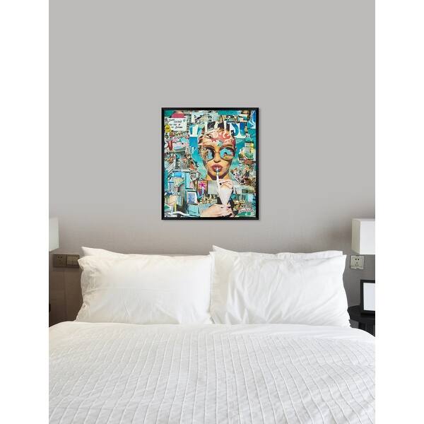 slide 1 of 11, Oliver Gal 'Katy Hirchfeld - SummerShores' Fashion Framed Wall Art 30 X 36 - Black