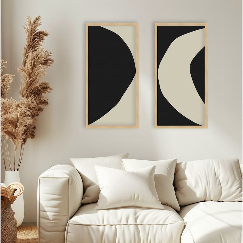 "Blackbird" Set of Two Framed Textured Wall Art