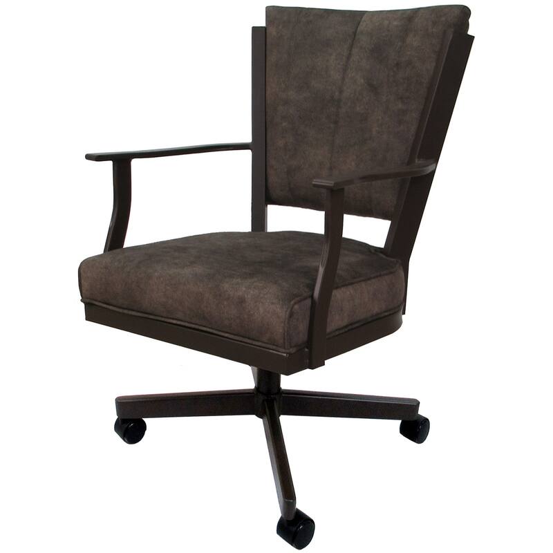 Montana Swivel Metal Dining Caster Chair on Reading Base - OutlierAsh - Brown