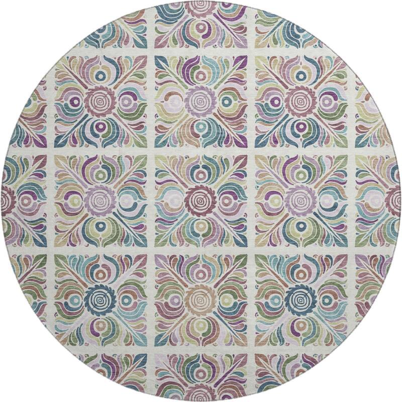 Premium Washable Super Soft Mosaic Panel Mayfield Rug