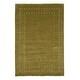 preview thumbnail 2 of 7, Handmade Wool Green Transitional Solid Rug