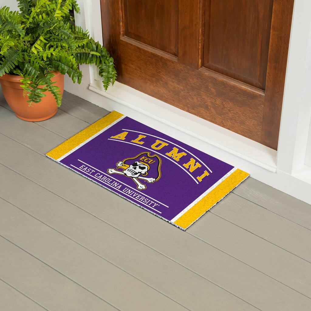 28 in. x 16 in. East Carolina University Alumni Full Color PVC Door Mat