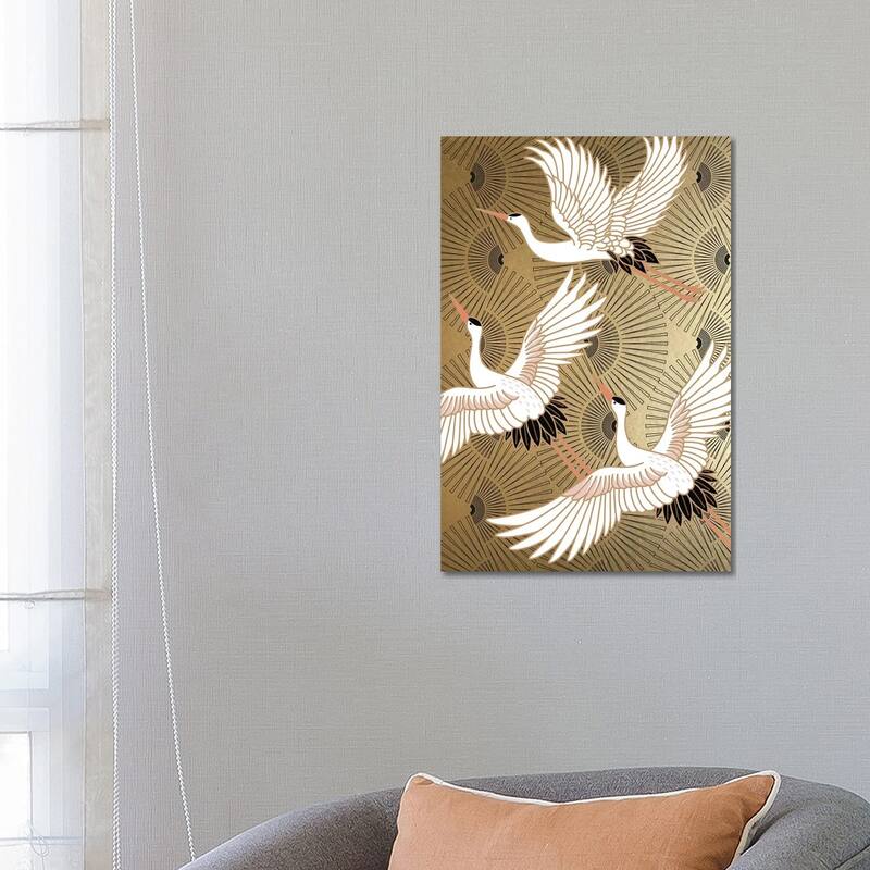 iCanvas "Crane Japenese II" by Nikki Chu Canvas Print - 26x18x1.5