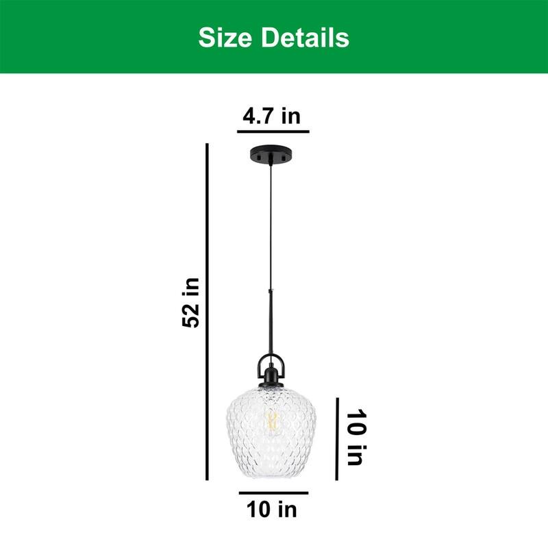 1 Light hanging light black , clear glass pendant lights glass, metal bedroom lights