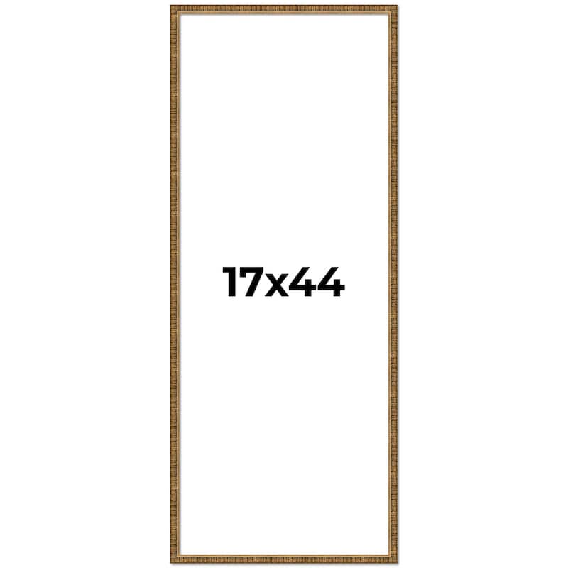 17x44 Frame Gold Solid Wood Picture Frame - Complete Modern Photo