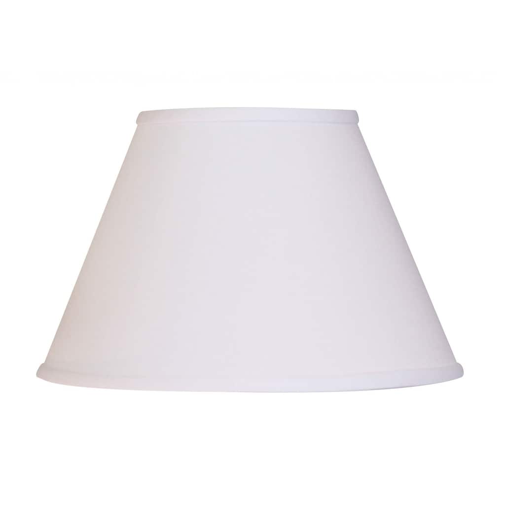 HomeRoots White No Slub Innsbruck Empire Lamp Shade - 12" L x 12" W x 8" H