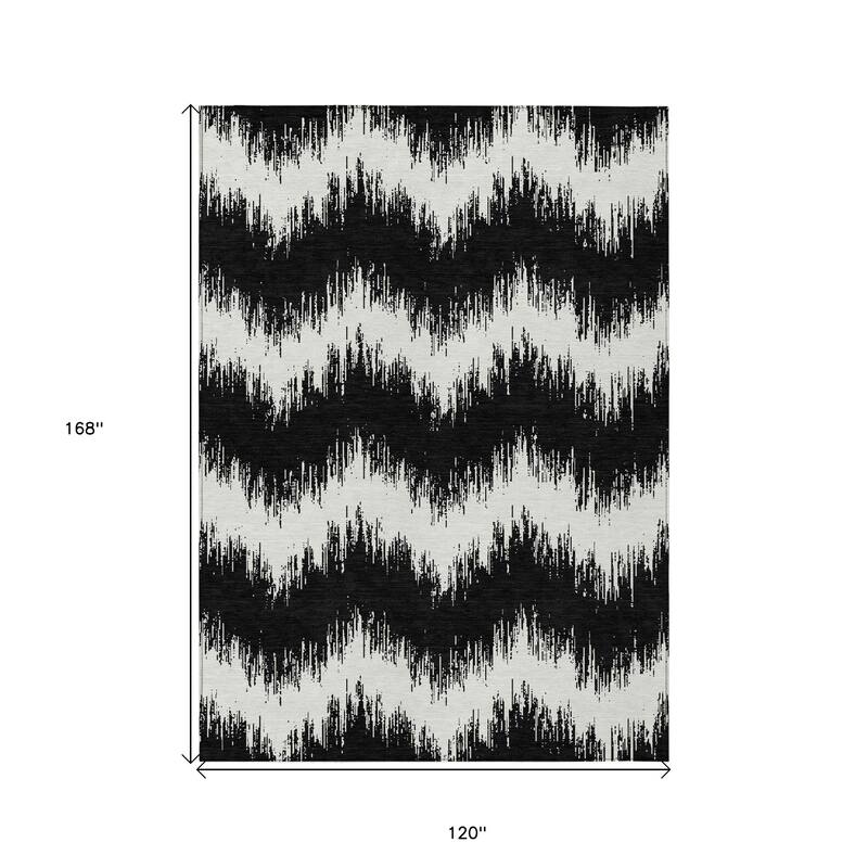 HomeRoots Chevron Transitional Rectangle Outdoor Rug