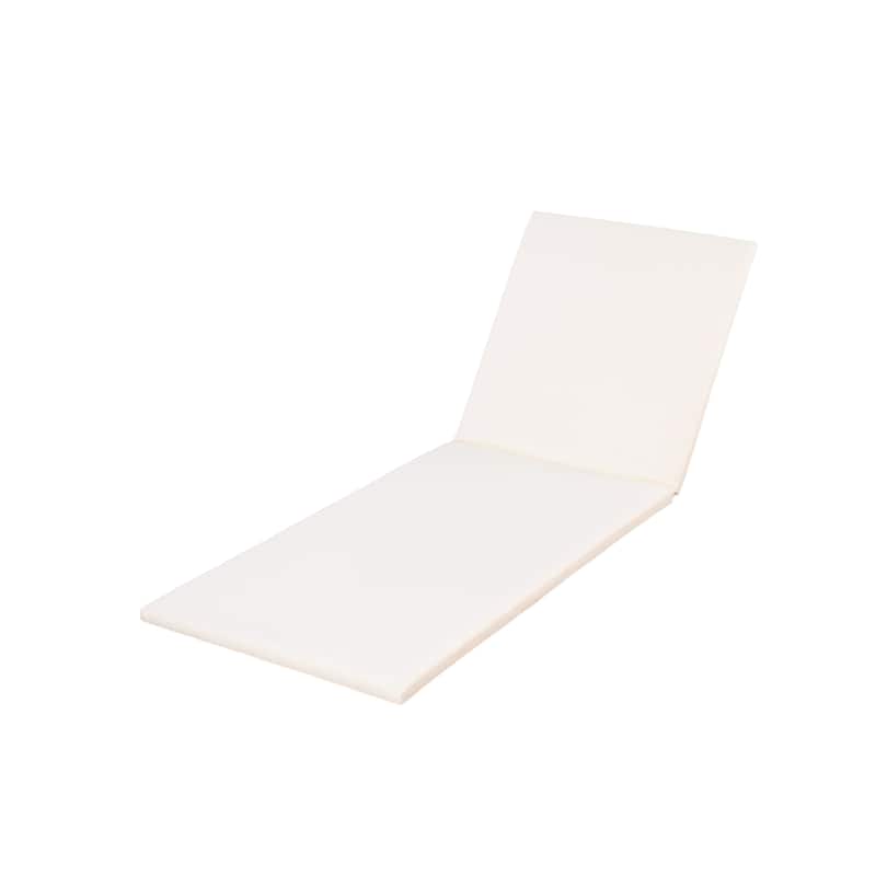 Christopher Knight Home- Wendy Outdoor Fabric Folding Chaise Lounge Cushion - Cream