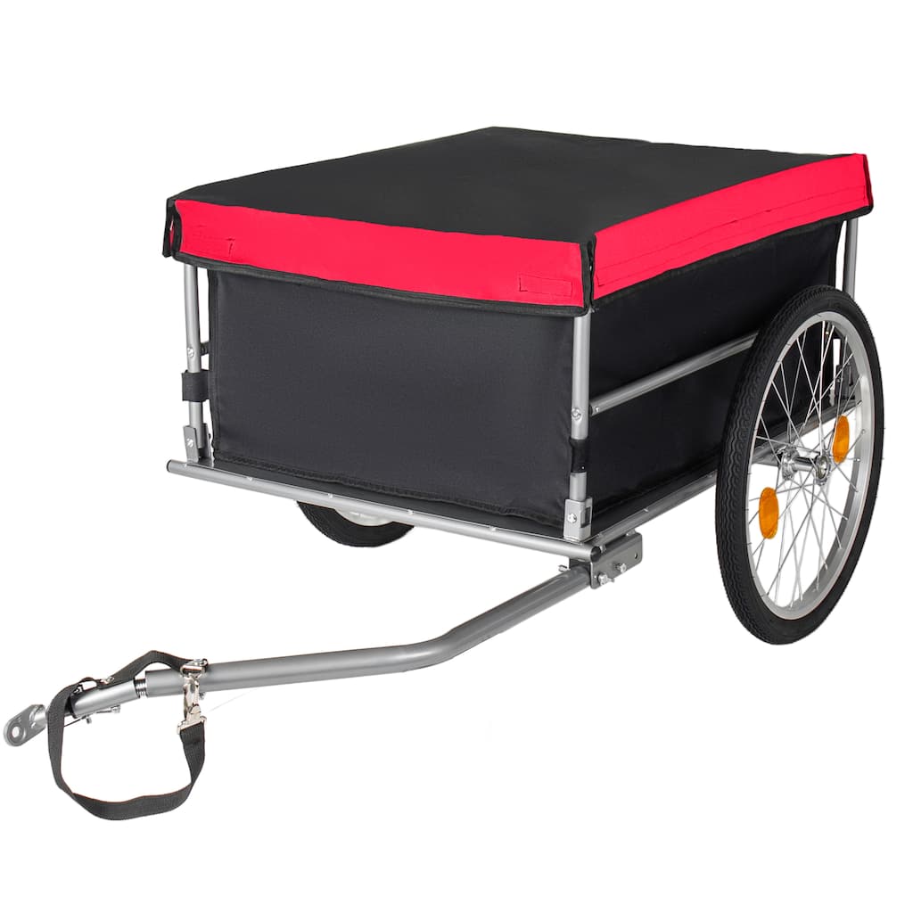 Bike Cargo Trailer with 20" Wheels, Removable Cover, Folding Frame Quick Release, Bike Cart Bike Wagon Trailer for Luggage