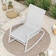 preview thumbnail 44 of 48, Corvus Antonio Outdoor Sling Fabric Rocking Chair