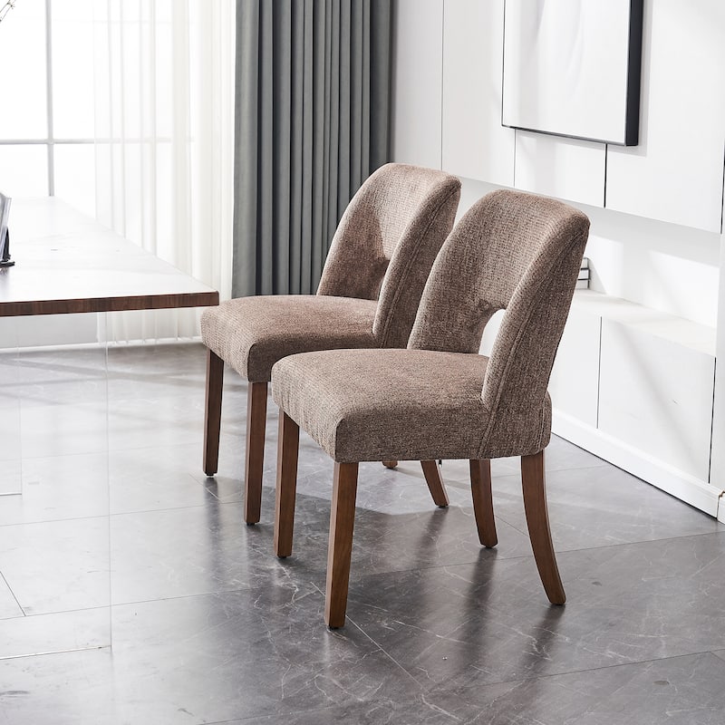 Wooden Dining Chairs Set of 2/4/6,Modern Fabric Upholstered Dining Room Chair Kitchen Chairs