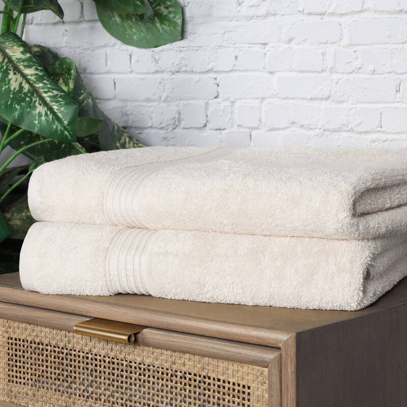 Superior Heritage Egyptian Cotton Absorbent Bath Sheet Set of 2
