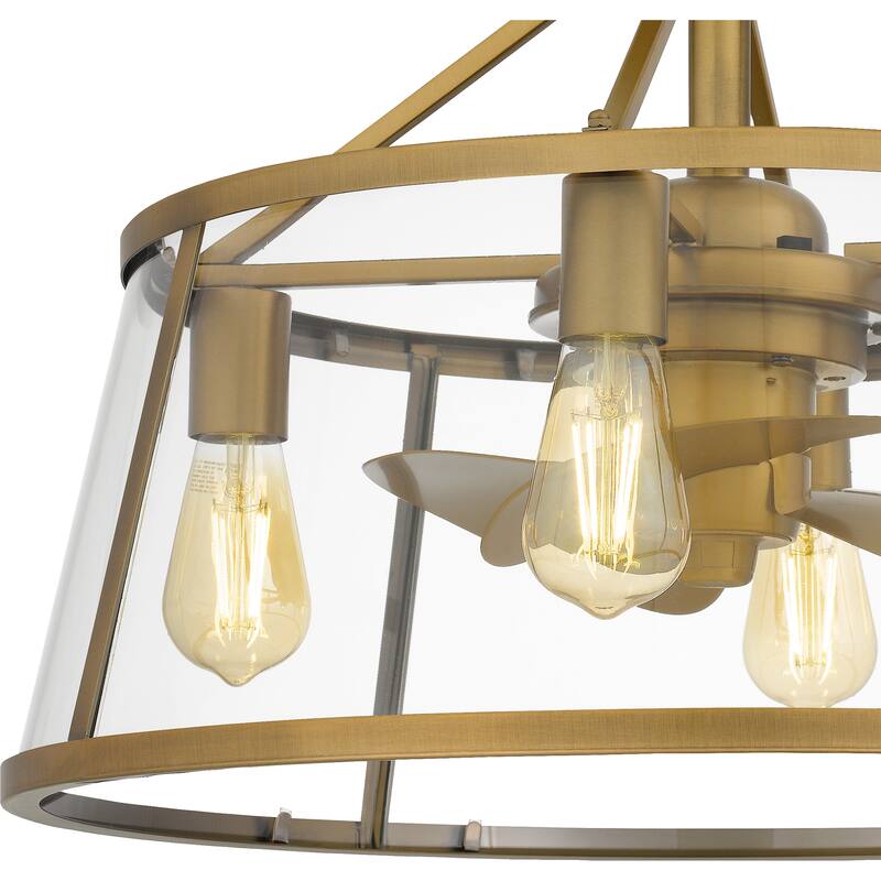 Barlow 4-Light Weathered Brass Fan Light - Weathered Brass