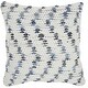 preview thumbnail 1 of 2, White And Denim Knubby Waves Throw Pillow