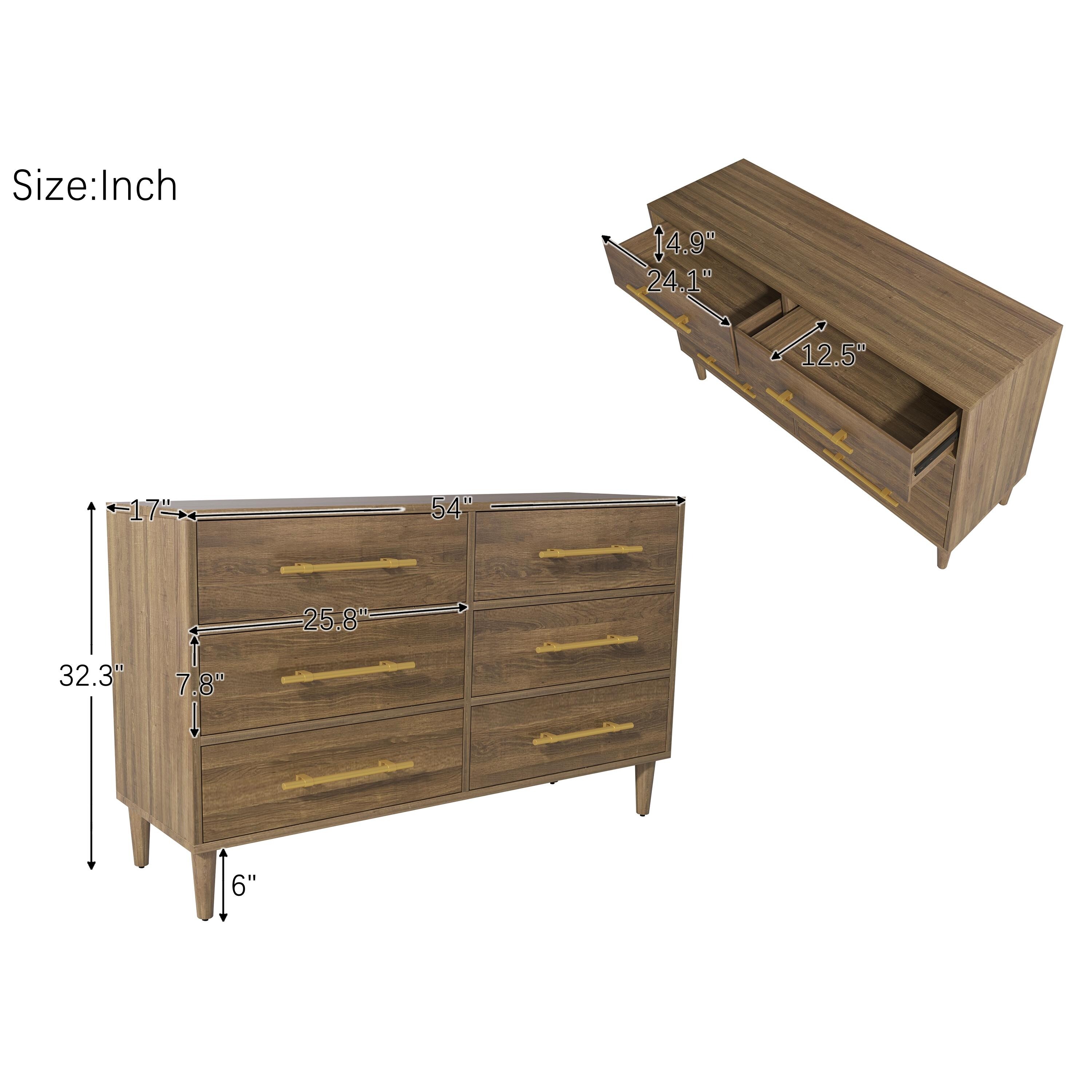 white and gold 8 drawer dresser Modern White 8 Drawer Dresser For Bedroom Large Storage Wide Chest Of  Drawers, Sturdy & Safe White White Primary Living Space American main image 0