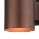 preview thumbnail 7 of 7, VAXCEL Chiasso 7.25 in. H 1-Light Bronze Outdoor Wall Sconce, Rust-Resistant Aluminum, Metal Shade, Dark Sky Compliant