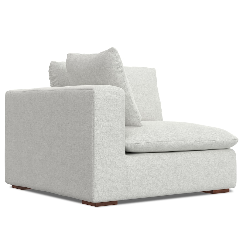 WyndenHall Marlee Left-Arm Sofa Module in Velvety Chenille Performance Fabric