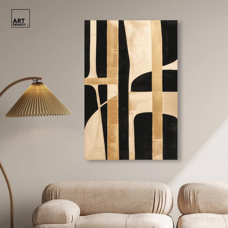 Noir and Gold I Canvas by Art Remedy, Gallery Wrapped