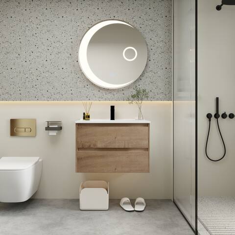 BNK 24/30 Inch Single Sink Bathroom Vanity with Soft Close Drawers