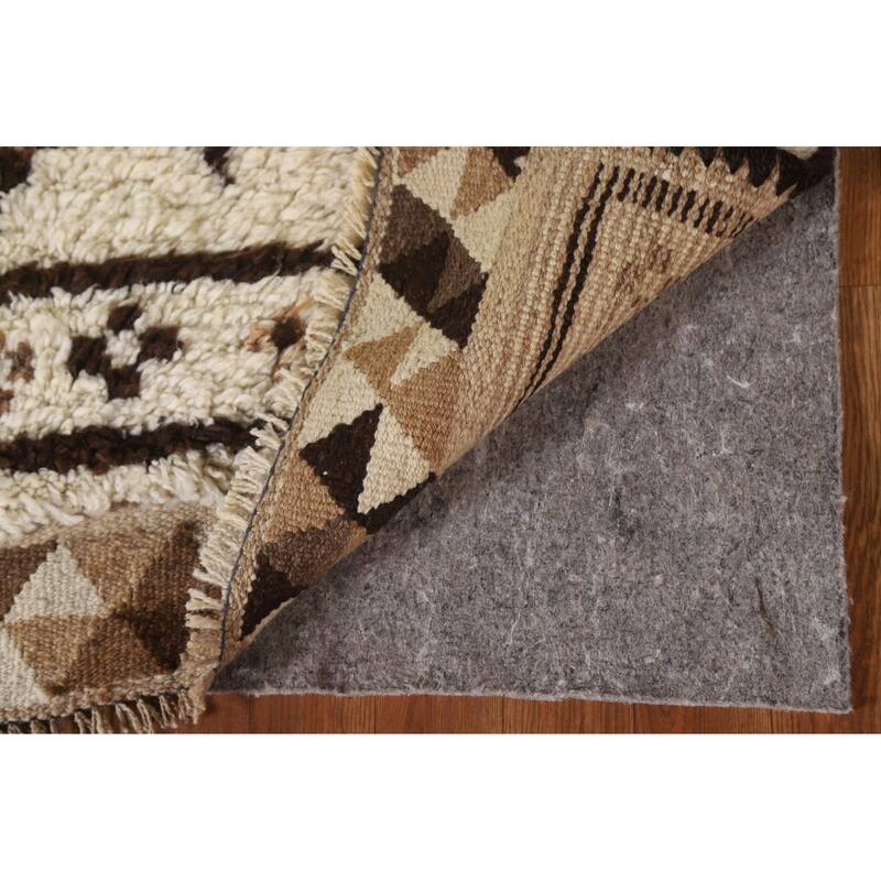 Vegetable Dye Kurdish Plush Runner Rug Handmade Wool Carpet - 3'0"x 10'0"