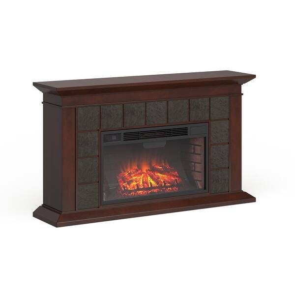Shop Copper Grove Honor 60 Inch Warm Brown Walnut Electric