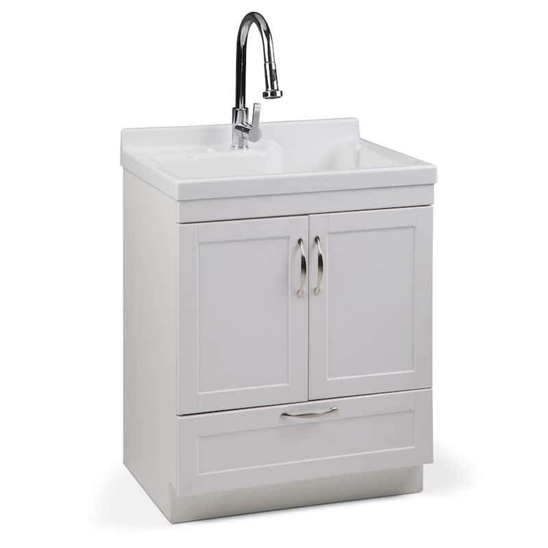 WYNDENHALL Janine Transitional ABS Utility Sink & Cabinet