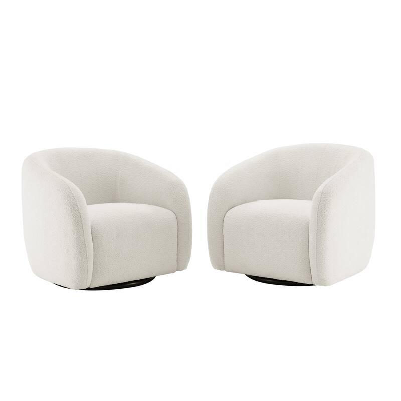 Kiptin 31.7"W 360 Degree Swivel Barrel Accent Chair (Set of 2)