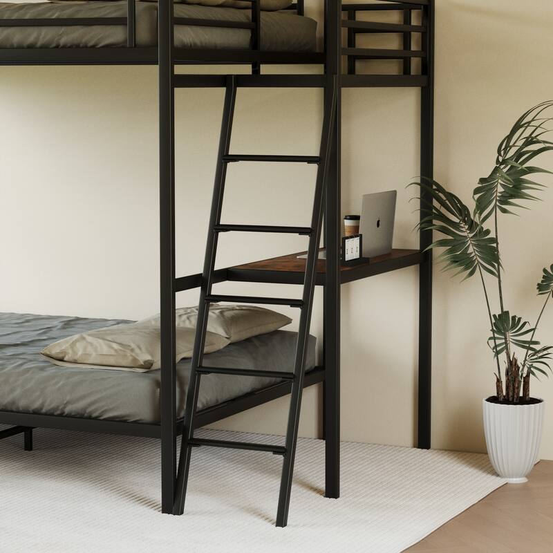 Full size bunk bed with LED light and Charging socket