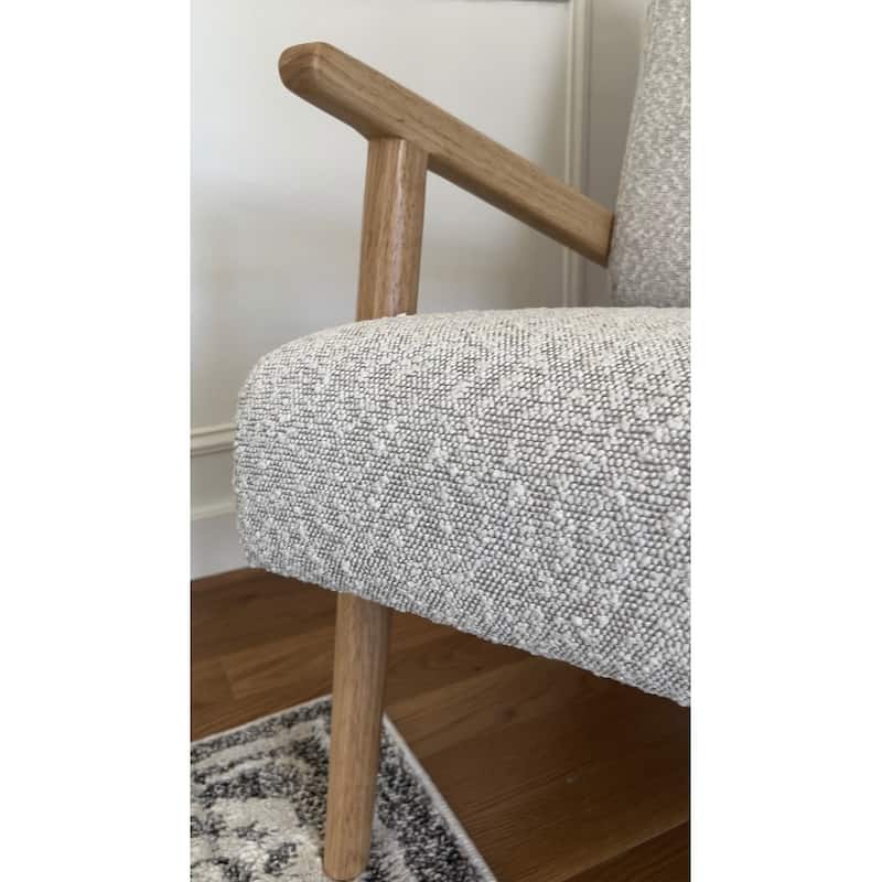 Spindle Back Wooden Frame Fabric Lounge Armchair
