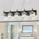 preview thumbnail 39 of 182, 2/3/4-Light Modern Bathroom Crystal Vanity Light Wall Sconces 35.4 - Black Gold