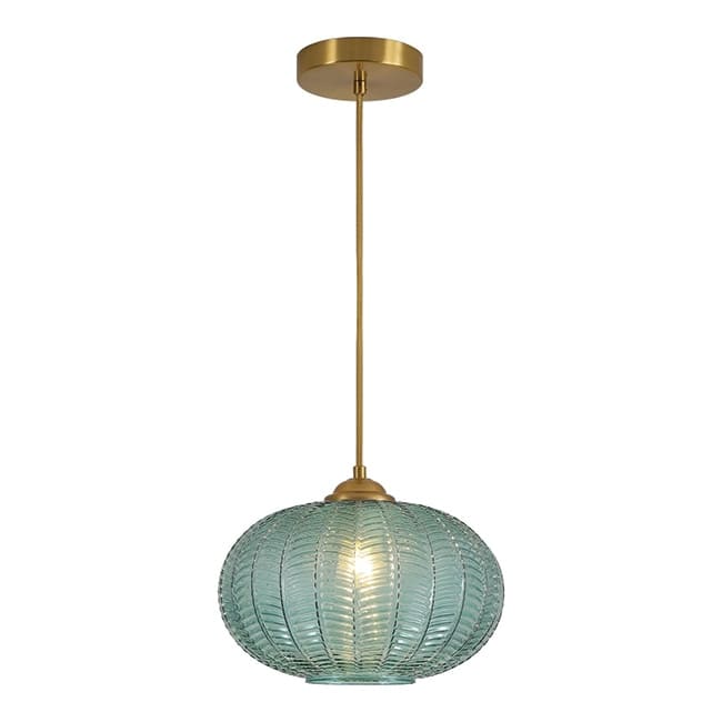 Mid century modern chandelier light green pendant light glass, metal hanging light