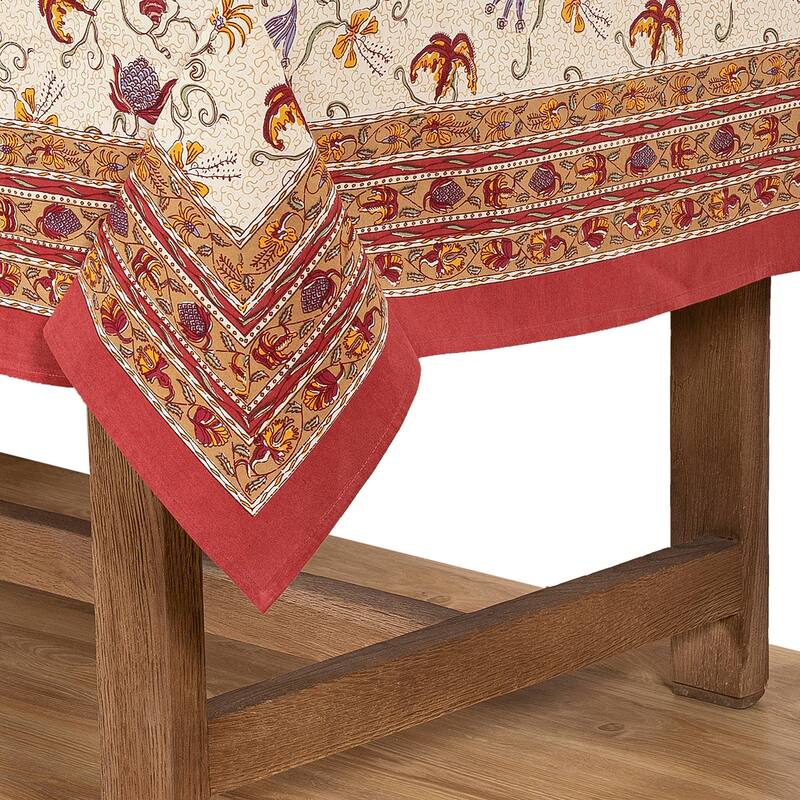 Fleurs des Indes Rectangular Cotton Tablecloth