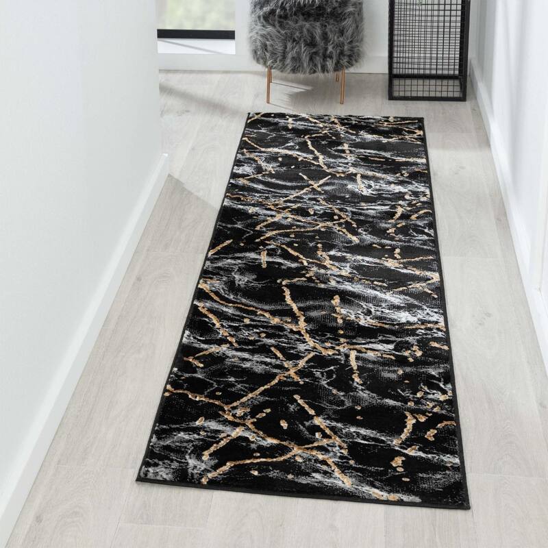 Luxe Weavers Marble Abstract Living Room Rug, Stain-Resistant Carpet