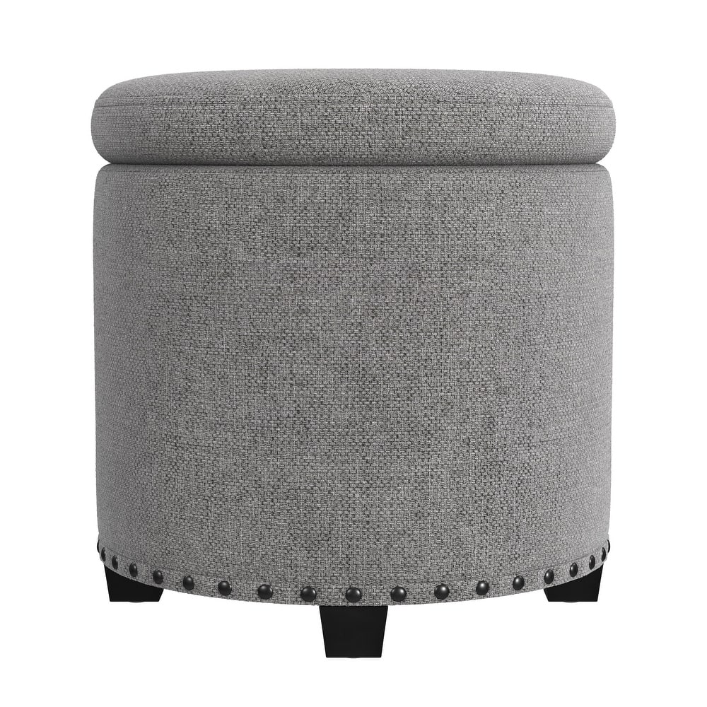 HomePop Storage Ottoman with Nailheads