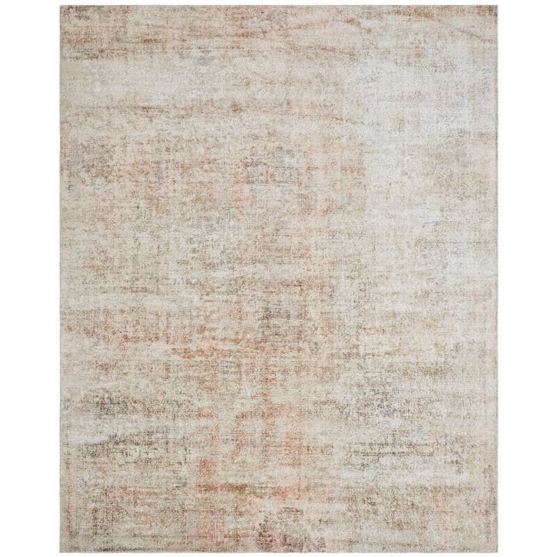 Urban Distress Abstract Beige Handmade Area Rug