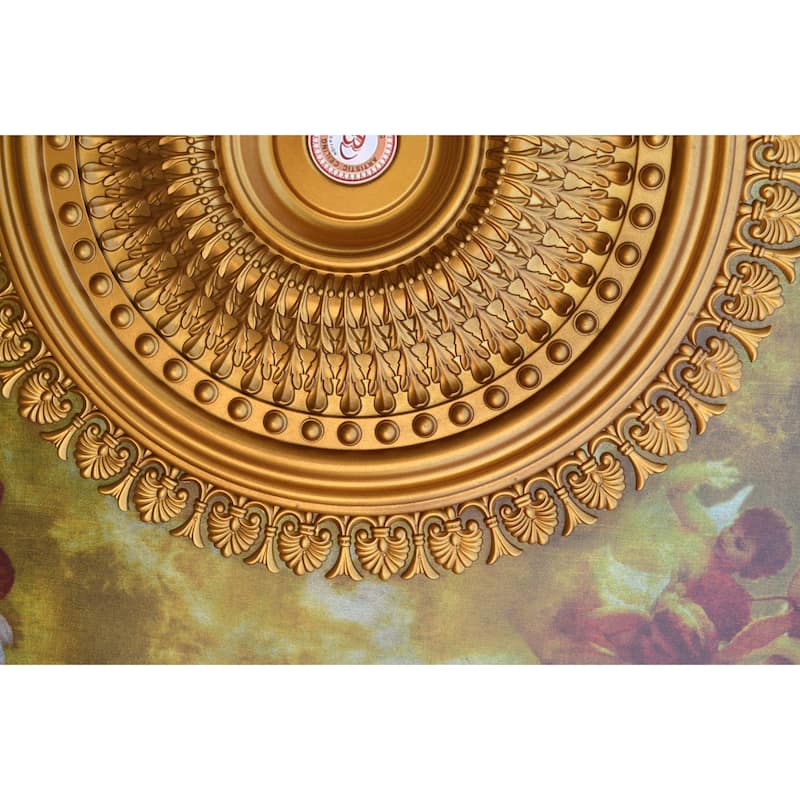 Classical Large Oval Chandelier Ceiling Medallion 79 inches - Multi