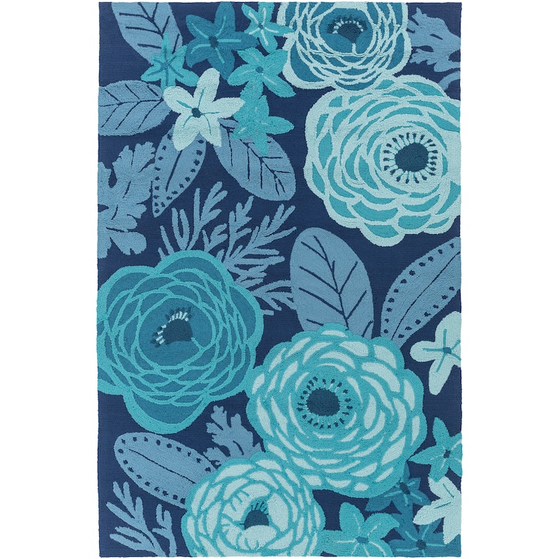 Hand-hooked Lola Floral Area Rug