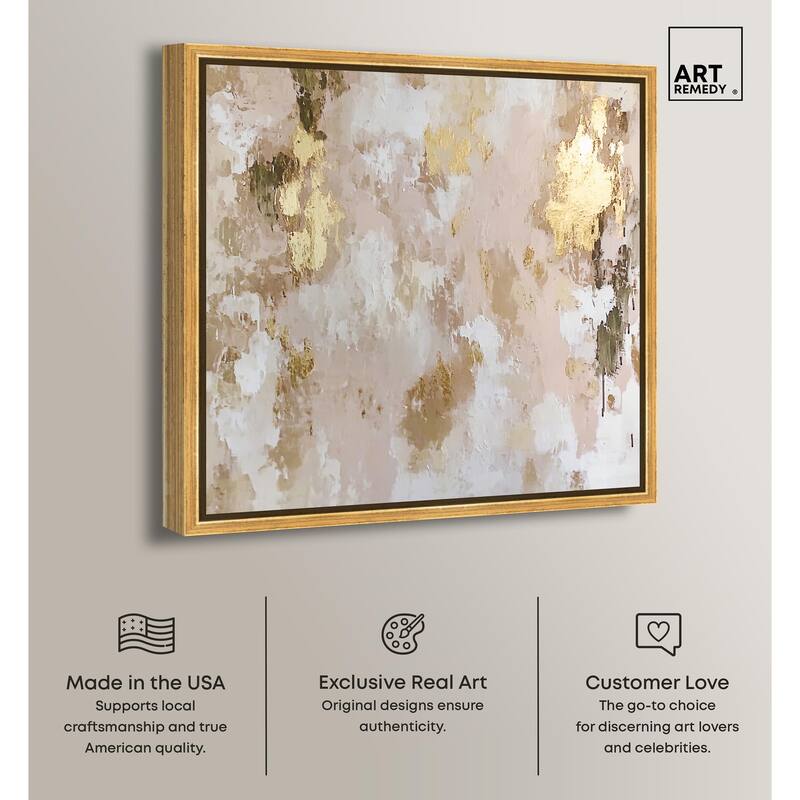 Golden Glimmer Gesture I Canvas by Art Remedy