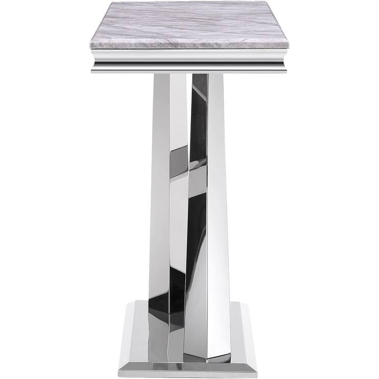 Sofa Entryway Table with X Base and High Gloss Top
