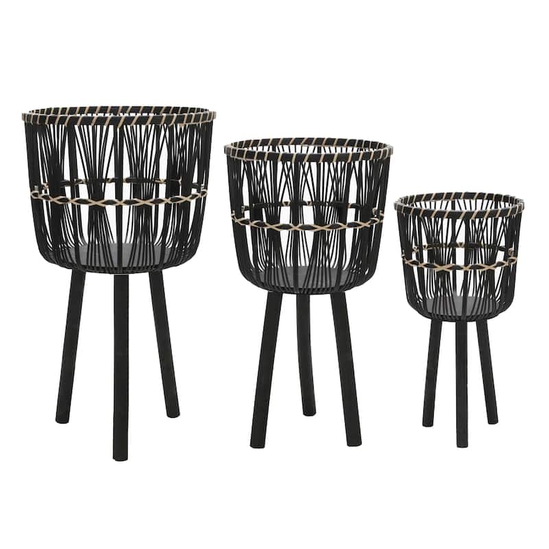 s/3 Bamboo Planters 11/13/15" - Black