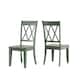 Option Antique Sage Green Chairs and Bench