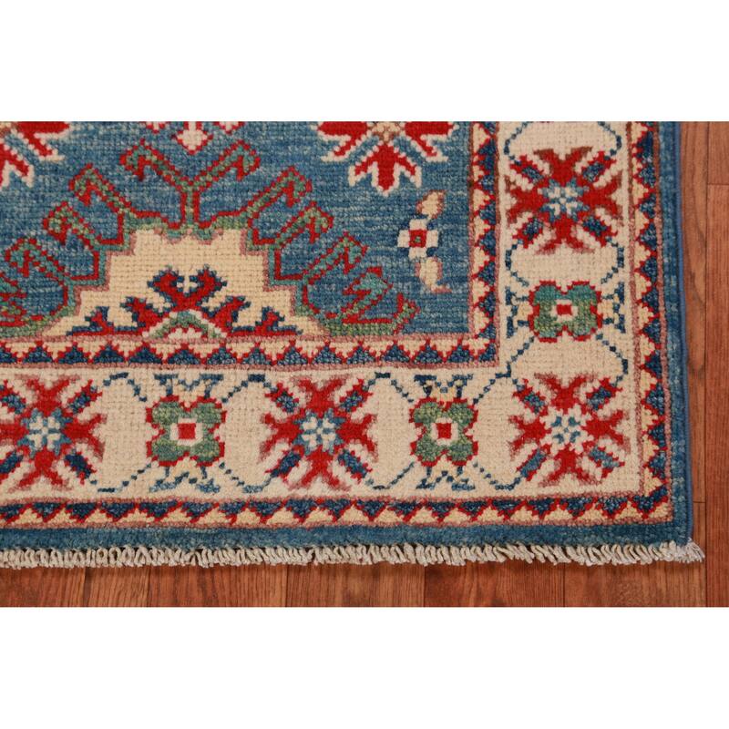 Blue Kazak Oriental Accent Foyer Rug Handmade Wool Carpet - 2'0"x 3'0"