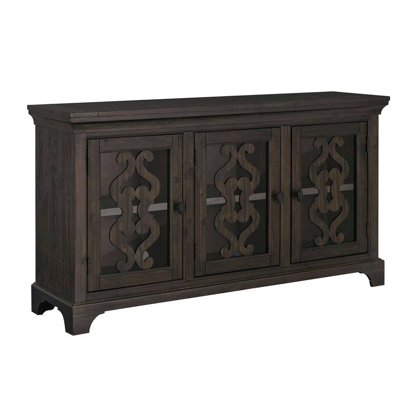 Magnussen Home Bellamy Peppercorn Server - 66''W x 18''D x 36''H - 66''W x 18''D x 36''H - Peppercorn