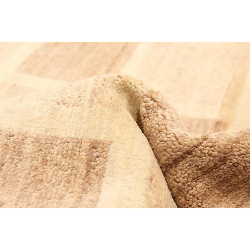 ECARPETGALLERY Hand-knotted Peshawar Ziegler Khaki Wool Rug - 6'6 x 6'2