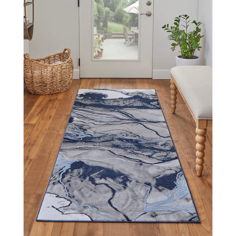 Grand Bazaar Javers Machine Made Abstract Modern Area Rug