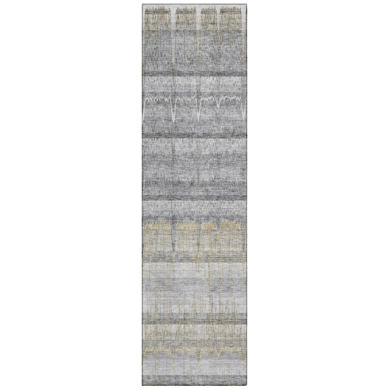 Machine Washable Indoor/ Outdoor Chantille Abstract Ombre Rug