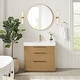 preview thumbnail 3 of 77, Hohhot Bath Vanity with Integrated Stone Sink Top without Mirror